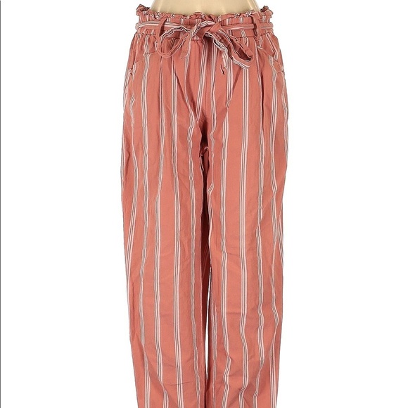 Thread & Supply Women’s High Waited Orange Striped Pants, size medium - Picture 1 of 14